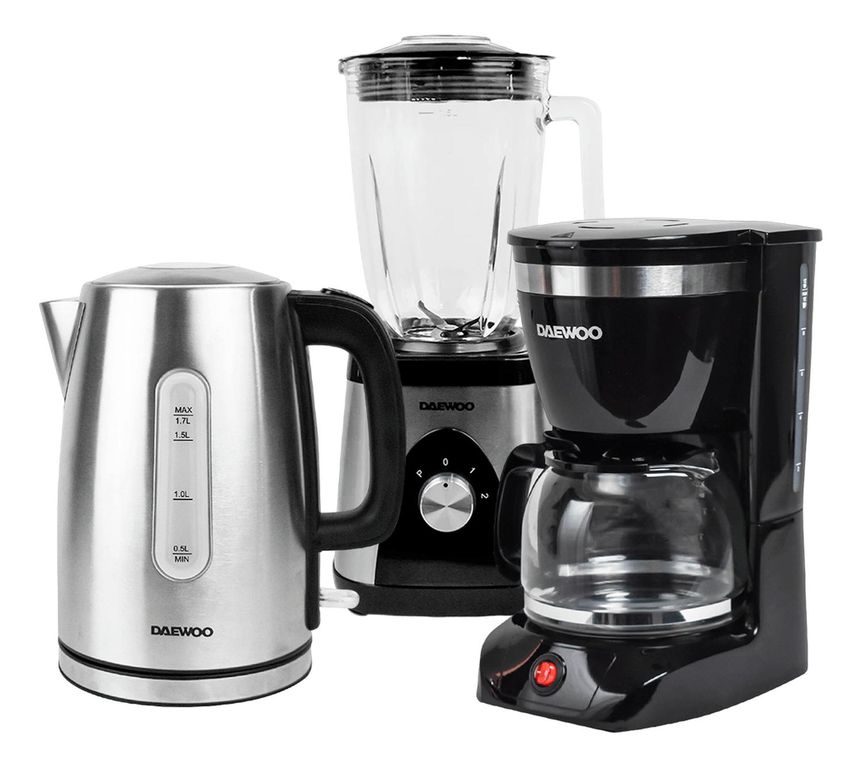 Licuadora 1.5 L + Hervidor 1.7 L + Cafetera 1.25 L 12 Tazas
