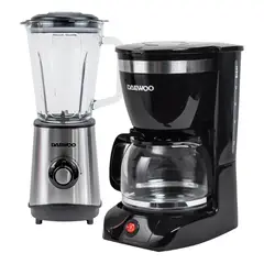 DAEWOO - Combo Cafetera 1.25L 12 tazas + Licuadora 1.5L