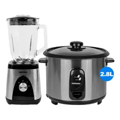 DAEWOO - Combo Licuadora 1.5 L + Arrocera acero Inoxidable 2.8 L