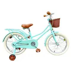 JOY STAR - Bicicleta para Niña con Rueditas Stitch aro 18 Verde Agua