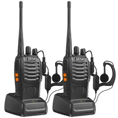 SEISA - Walkie Talkie 2 uds Original Transmisor Receptor de Radio 2 Vias