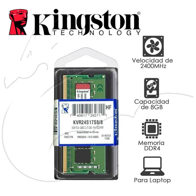 Memoria ram ddr4 8gb 2400mhz LAPTOP