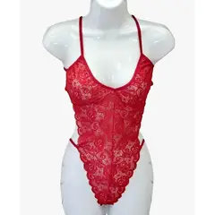GENERICO - Body 1Pz Lenceria de Encaje VENTURA ROJO DeAlcoba