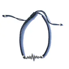 GENERICO - Pulsera Tejida con Dije Frecuencia Cardíaca