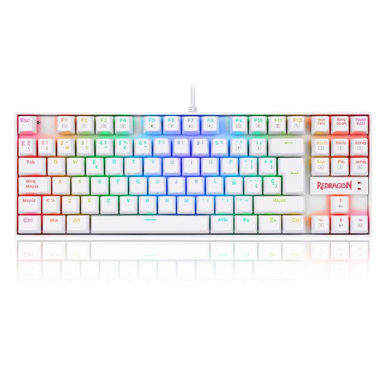 TECLADO MECANICO KUMARA WHITE RGB RED SWITCH