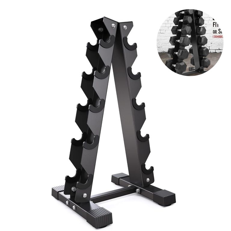 Soporte de Mancuernas de 5 pares Triangular