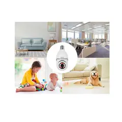 GENERICO - Cámara Tipo Foco Inteligente Wifi Con Vision Nocturna - Remota