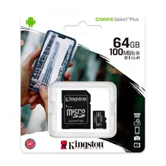 KINGSTON - Memoria Microsd 64Gb Clase 10 + Adaptador