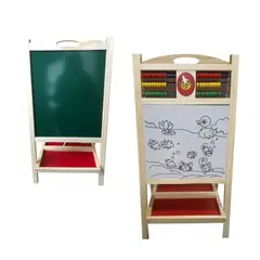 GENERICO - Tablero Pizarra Doble Cara Didáctica con Abaco Infantil