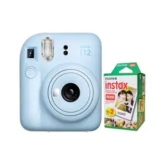 FUJIFILM - Camara Instax Mini 12 Azul Pastel+Pack de Pelicula x20.