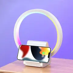 OEM - Parlante Bluetooth con Carga Inalámbrica 15W y Luces
