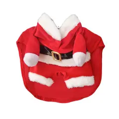 GENERICO - Traje Papa Noel paradito perros y/o gatos s/capucha Talla 2