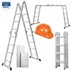 TRUPER - Escalera Multiposición 16 pasos escalera articulada