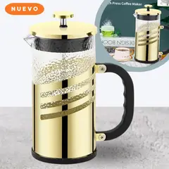 GENERICO - Cafetera de Prensa Francesa de Acero Inoxidable de 1 litro