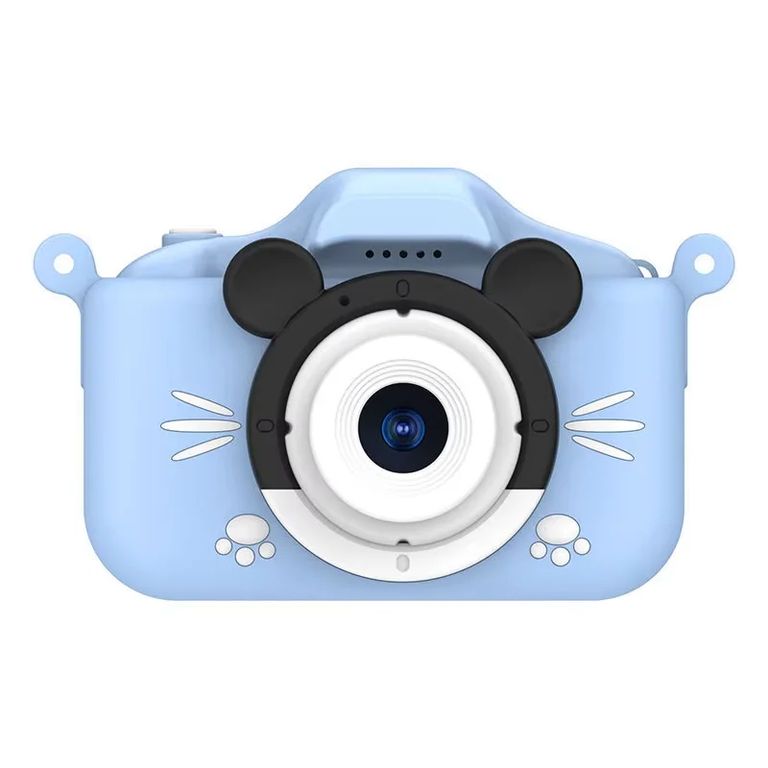 Cámara Digital para niños Foto y video X5S Doble Lente - Mickey Celeste