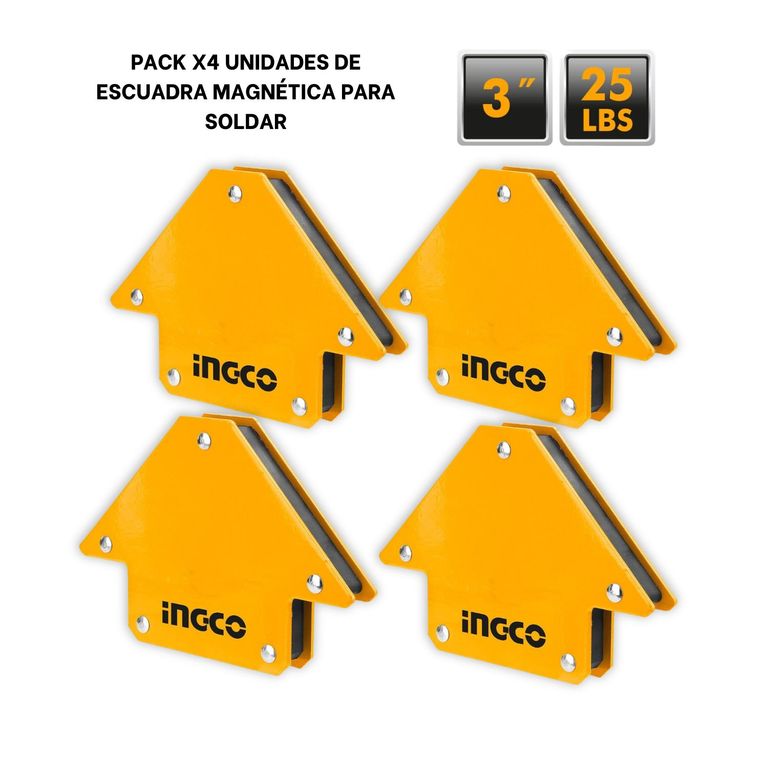 Pack x4 unidades de Escuadra Magnetica para soldar 3