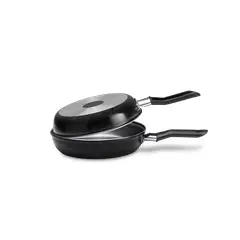 BRINOX - Doble Sartén Para Omelettes 18cm 0.8L Ebony Negro