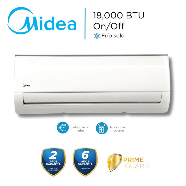 Aire Acondicionado 18000 BTU Split Pared On/Off Frío Solo
