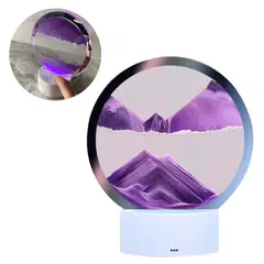 ELMEJORPRECIO - Lámpara Led RGB Tipo Reloj De Arena Morado