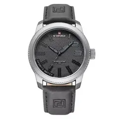 NAVIFORCE - Reloj Acero y correa de cuero Negro NAV-107
