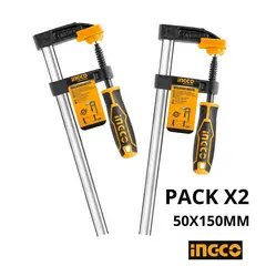 INGCO TOOLS - Pack x2 Prensa Sargento tipo F 50 x 150MM Industrial Ingco