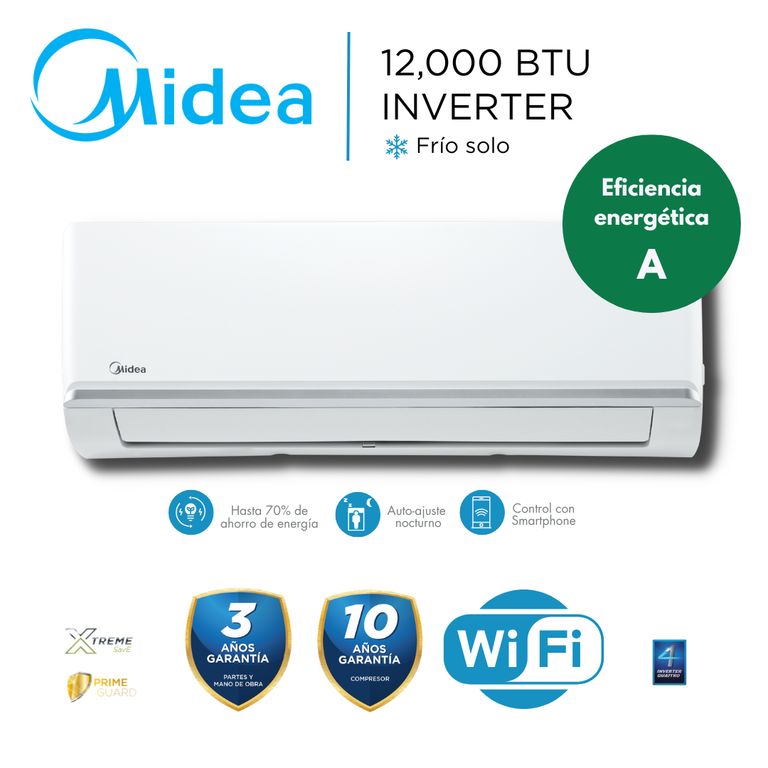 Aire Acondicionado Split 12000 BTU Inverter Frío Solo