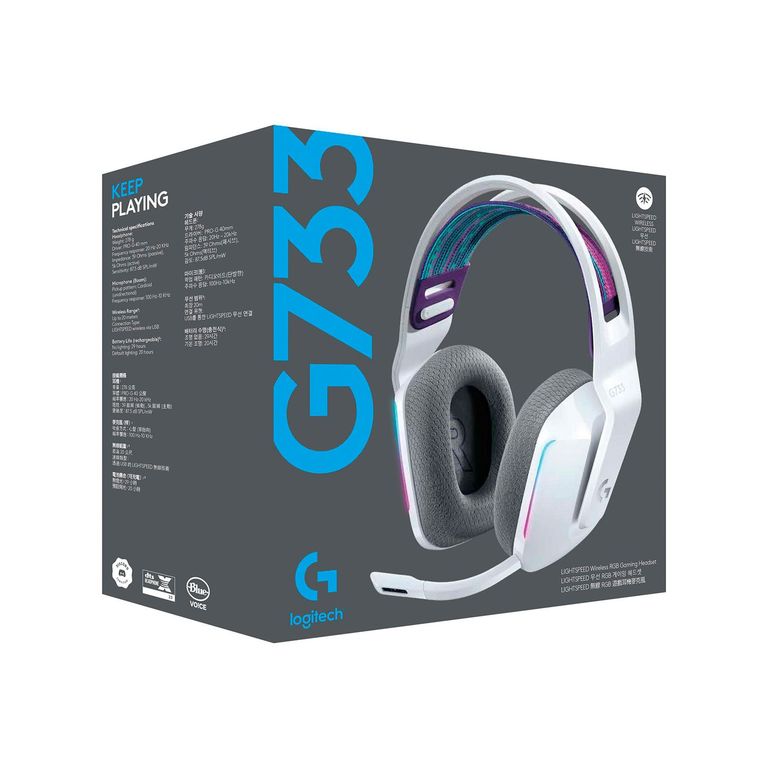 Audifono Gamer C/Microf G733 Lightspeed White