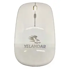 SEISA - Mouse gamer inalámbrico color blanco Yelandar LED8