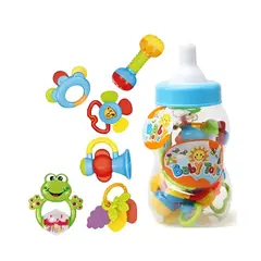 GENERICO - Set Para Bebés Biberón Con Mordedores Y Sonajeros
