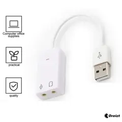 DREIZT - Tarjeta de Sonido 7.1 USB a Audio y Micrófono Externo MIS300012