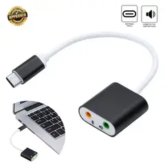 DREIZT - Adaptador Tarjeta de Sonido 7.1 Tipo C Micrófono y Audio MIS300013