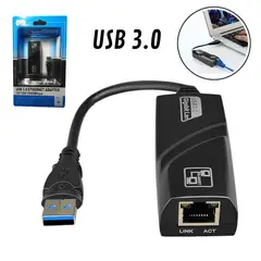GENERICO - Adaptador de Internet USB A RJ45 Lan Internet Usb 3.0 Negro