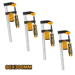 INGCO TOOLS - Pack x4 Prensa Sargento Tipo F 80 x 300 MM Industrial Ingco