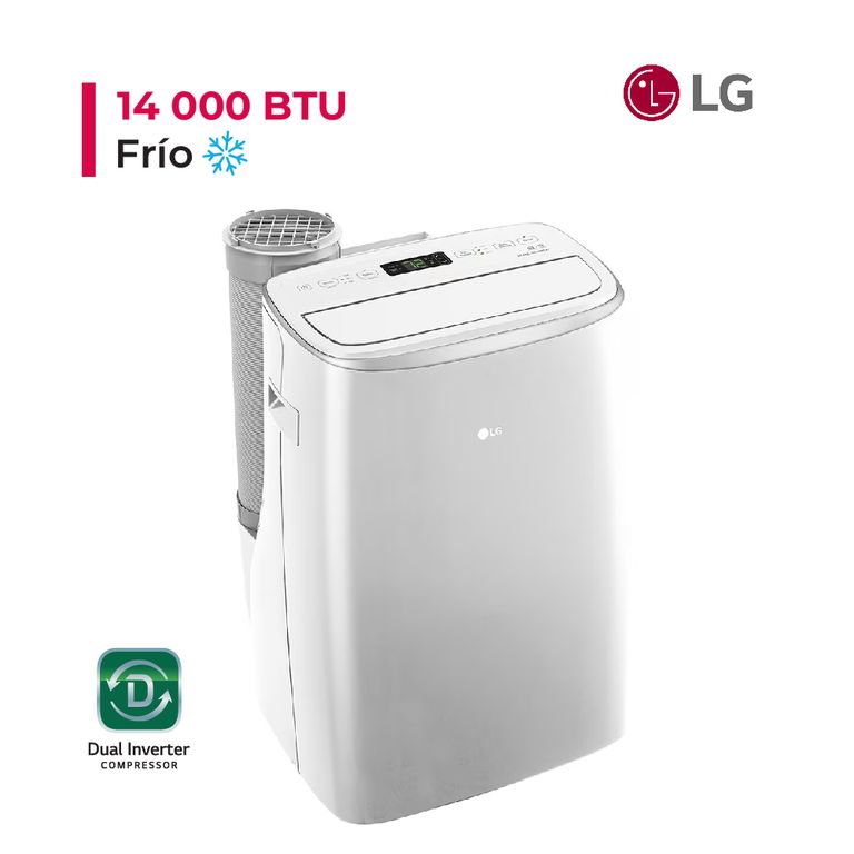 AIRE ACONDICIONADO PORTATIL DE 14,000 BTU INVERTER FRIO SOLO