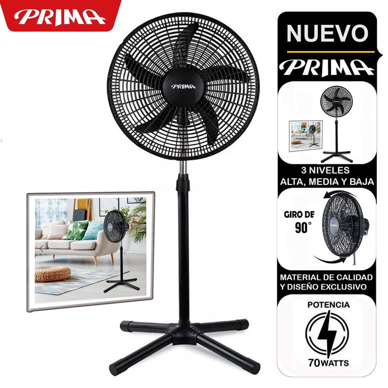 Ventilador de Pedestal 18" 70 Watts 3 Velocidades YL-1805-P