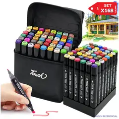 GENERICO - Plumones Touch 168 Piezas marcadores doble punta