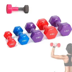 GENERICO - Par Mancuernas Vinil Pesas Plastificada Pvc Neopreno 5kg