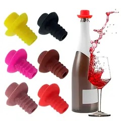 GENERICO - Tapon de Silicona Tipo Corcho para Botella Vino Cerveza