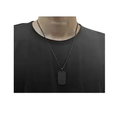 GENERICO - Collar Placa Militar Hombre Titanio