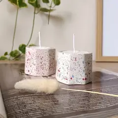 GENERICO - Pack x 2 Velas aromáticas en maceta de Concreto