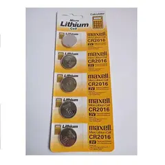 MAXELL - PILAS CR2016 3V LITIO X 5 UNIDADES