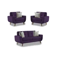 FABIANI HOME - Juego de Sala Vintage 2 1 1 Mango Fabiani Morado
