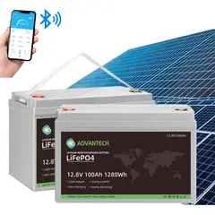 ADVANTECH - Batería Para Panel Solar Litio Lifepo4 12V 100Ah con Bluetooth