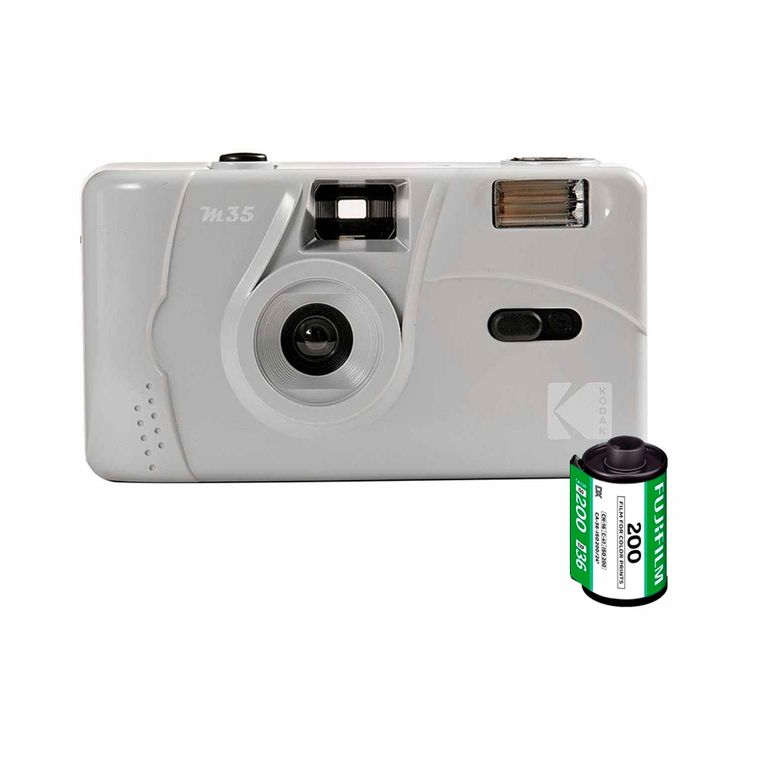 Camara de pelicula M35 con flash Gris reutilizable Rollox36