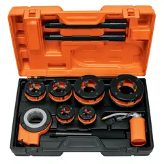 TRUPER - Tarrajas para tubo de 1/2" a 2", Juego de 9 Piezas