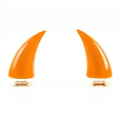 GENERICO - CUERNO NARANJA GRANDE DE DIABLO PARA CASCO DE MOTOCICLETA