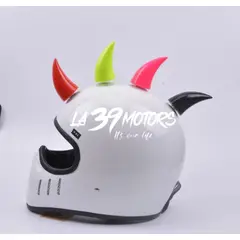 GENERICO - CUERNO VERDE GRANDE DE DIABLO PARA CASCO DE MOTOCICLETA