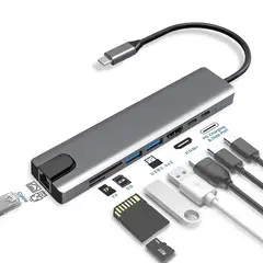 OEM - Adaptador USB tipo C 8 en 1