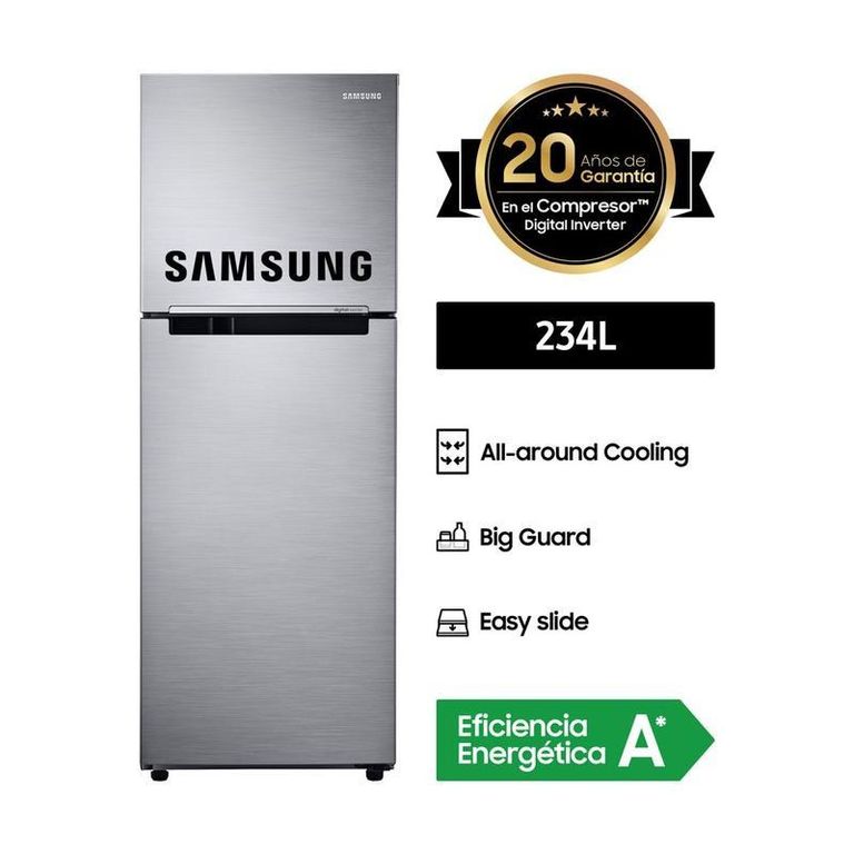 Refrigeradora 234 Lts Top Freezer Gris - RT22FARADS8