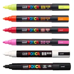 POSCA - Set Marcadores Punta 5m x 6 Neón